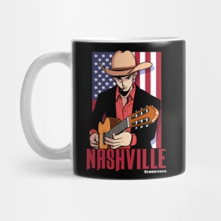 Nashville Tennessee Country Music Lover Guitarist Mug